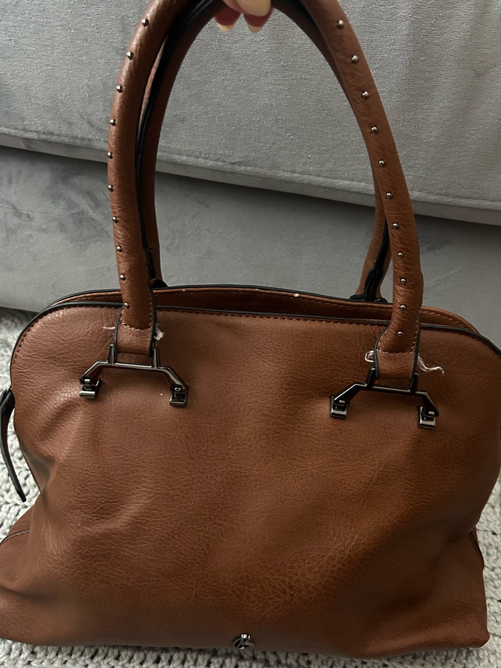 Kate & Alex Cuffaro Women's Brown dobke handle Tote Handbag